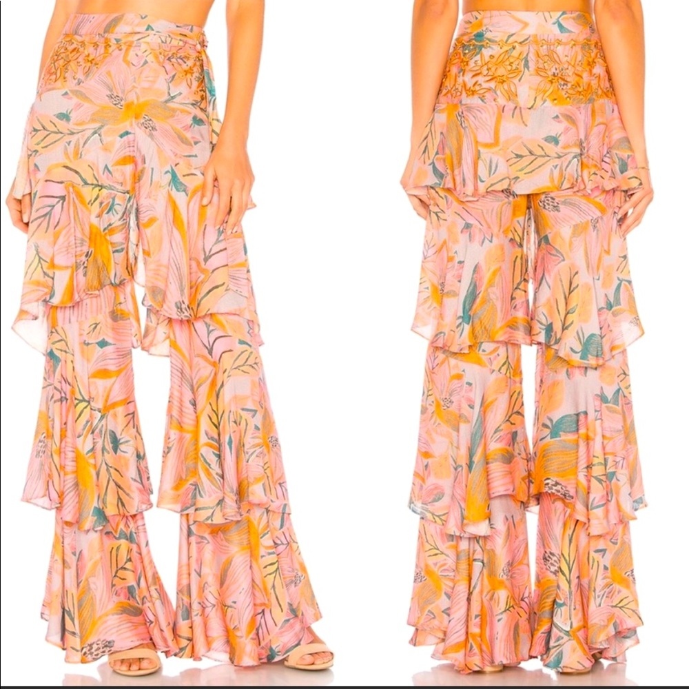 NWT Lovewave Revolve Bhuten Ruffle Pants